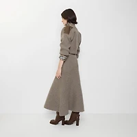 Wool Blend Skirt in Beige melange - Women | Burberry® Official