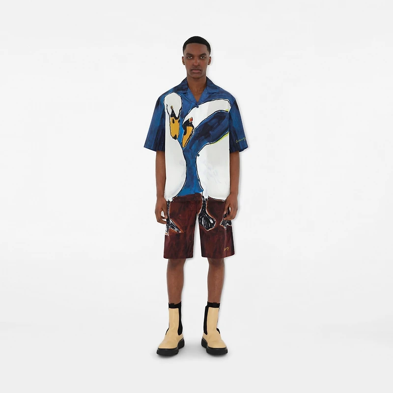 Swan Nylon Shirt in Knight - Men | Burberry® Official