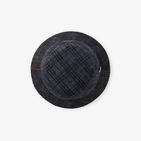 Check Denim Bucket Hat in Indigo - Men | Burberry® Official