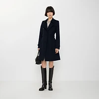 Mid-length Chelsea Heritage Trench Coat in Coal blue - Women, Cotton Gabardine | Burberry® Official