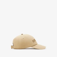 Logo Gabardine Baseball Cap in Flax - Men | Burberry® Official