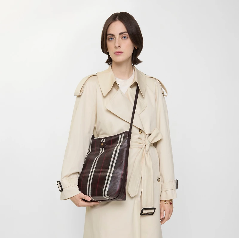 Small Highlands Shoulder Bag in Mahogany red - Women | Burberry® Official