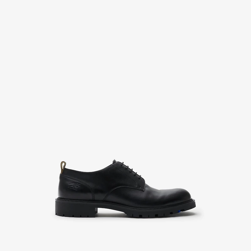 Leather Rogue Derby Shoes in Black - Men | Burberry® Official