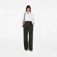 Regular Fit Cotton Poplin Shirt in White - Women | Burberry® Official