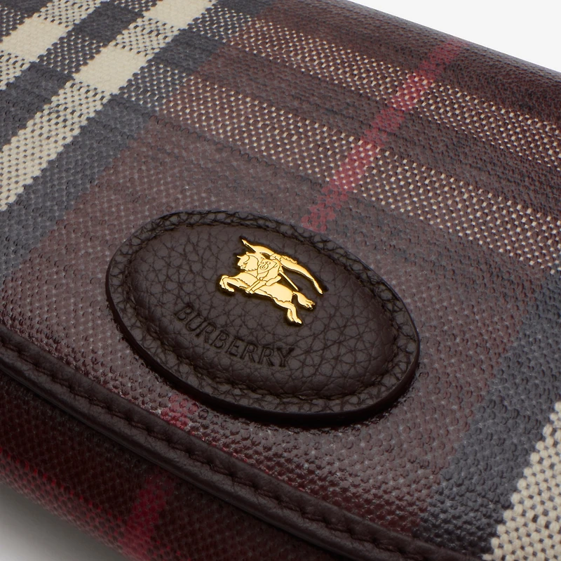 Highlands Chain Strap Wallet​ in Mahogany - Women | Burberry® Official