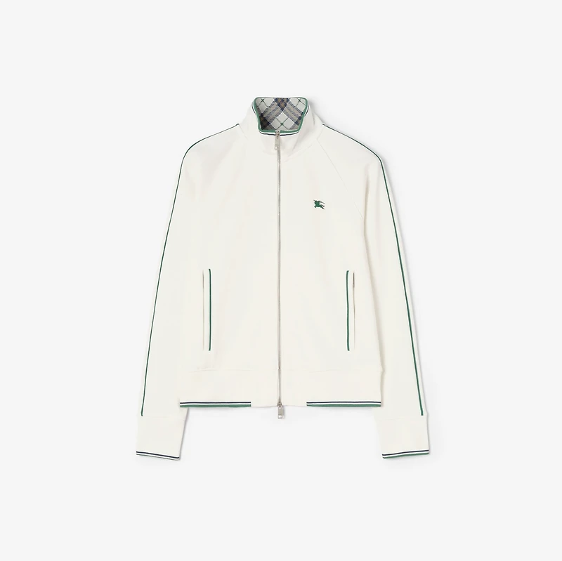 Nylon Cotton Tennis Jacket in Chalk white - Men | Burberry® Official