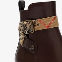 Leather Huntley Boots in Treacle brown - Women | Burberry® Official