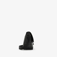 City Check Messenger Bag in Iron grey - Men, Technical, Cotton | Burberry® Official