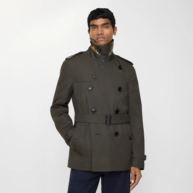 Extra-short Tropical Gabardine Kensington Trench Coat in Graphite grey - Men | Burberry® Official