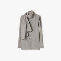Striped Cotton Scarf Shirt in Palma - Women | Burberry® Official