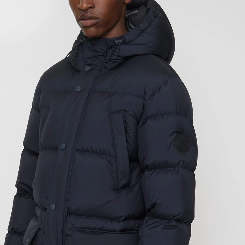 Hooded Puffer Jacket in Navy blue - Men | Burberry® Official