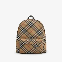 Check Backpack in Sand - Men, Nylon | Burberry® Official