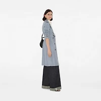 Long Silk Trench Coat in Gale - Women | Burberry® Official