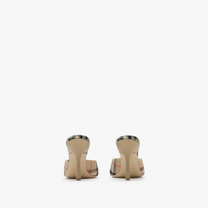 Check Mews High Sandals​ in Sand beige - Women | Burberry® Official