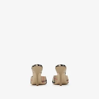 Check Mews High Sandals​ in Sand beige - Women | Burberry® Official