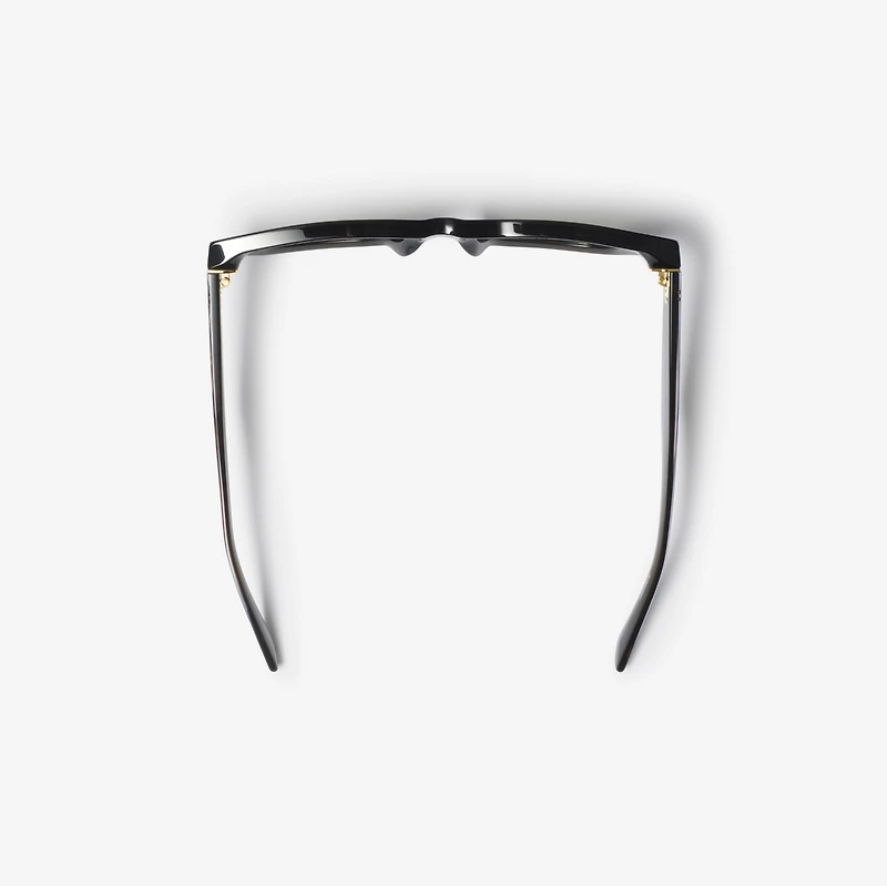 Inlaid Check Square Sunglasses in Dark khaki - Women | Burberry® Official