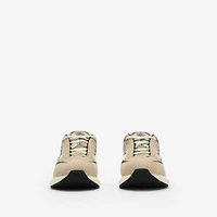 Nylon, Suede and Leather Eclipse Sneakers in Tawny beige/midnight blue - Men | Burberry® Official