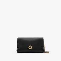 Leather Chain Strap Clutch in Black - Women | Burberry® Official
