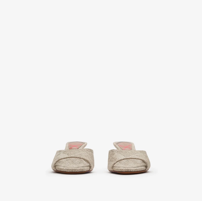 Check Mews Low Sandals in Beige - Women | Burberry® Official