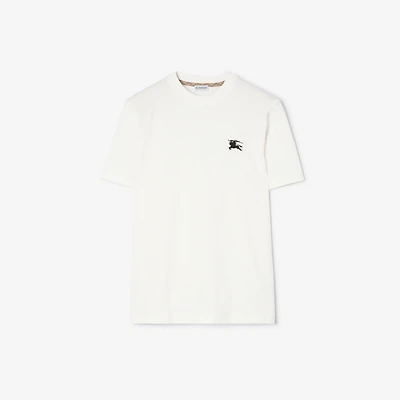 Knight Cotton T-shirt in Chalk white - Men | Burberry® Official