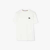 Knight Cotton T-shirt in Chalk white - Men | Burberry® Official