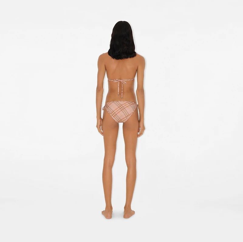 Check Bikini Top in Teacup - Women, Nylon | Burberry® Official