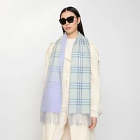 Gradient Check Cashmere Scarf in Seafoam green | Burberry® Official