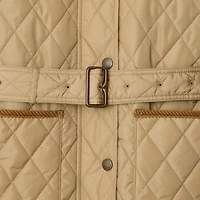 Quilted Nylon Jacket in Flax - Women | Burberry® Official
