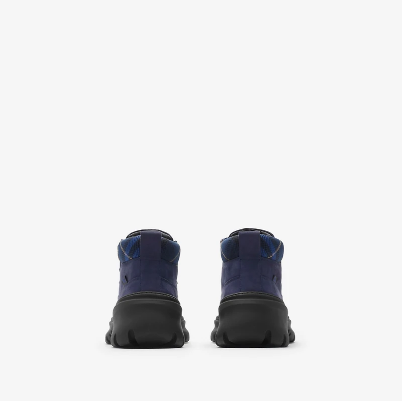 Nubuck Scoot Hike Boots​ in River - Men | Burberry® Official