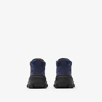 Nubuck Scoot Hike Boots​ in River - Men | Burberry® Official