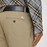 Cotton Twill Shorts in Sparrow beige - Men | Burberry® Official