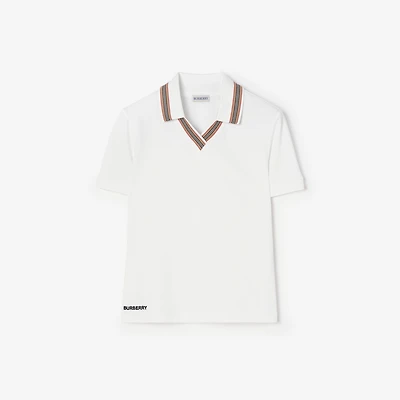 Icon Stripe Stretch Cotton Polo Shirt in