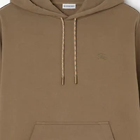 Check Piping Cotton Hoodie in Finch brown - Men | Burberry® Official