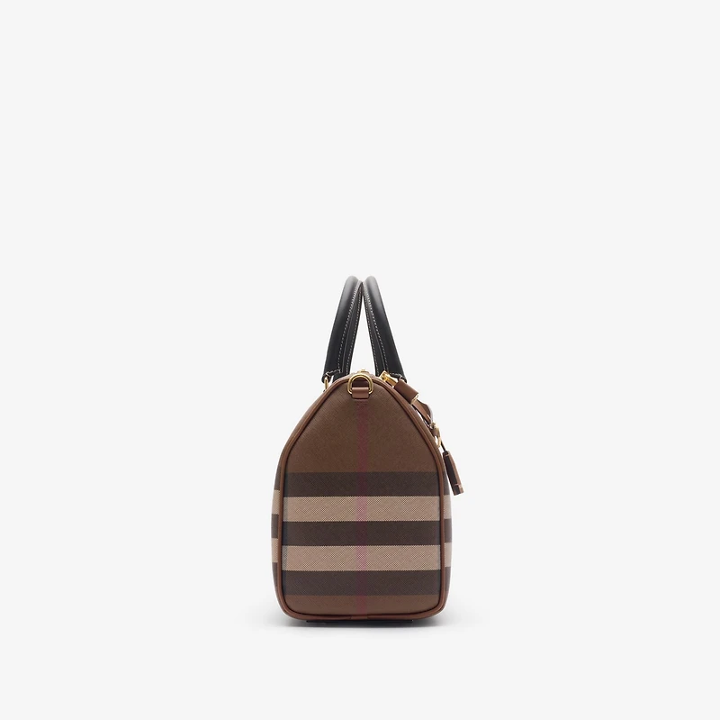 Medium Check Bowling Bag in Dark birch brown - Women | Burberry® Official