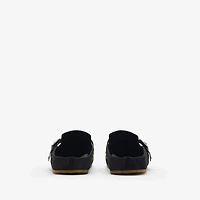 Check Suede Urchin Clogs in Black - Men | Burberry® Official
