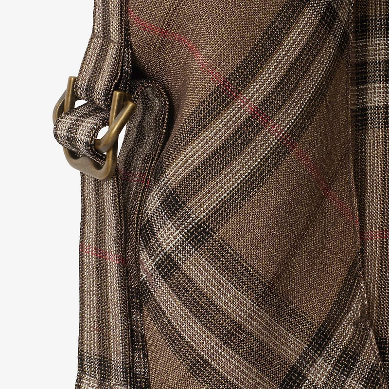 Check Silk Blend Cargo Trousers in Brush - Women | Burberry® Official