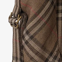 Check Silk Blend Cargo Trousers in Brush - Women | Burberry® Official