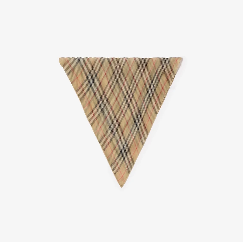 Check Silk Chiffon Scarf in Sand beige | Burberry® Official