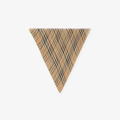 Check Silk Chiffon Scarf in Sand beige | Burberry® Official