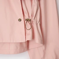 Tropical Gabardine Hooded Trench Jacket in Flora - Women, Cotton | Burberry® Official