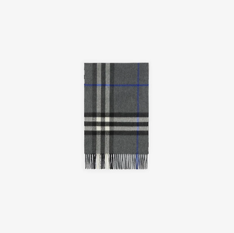 Check Cashmere Scarf in Marlborough grey | Burberry® Official