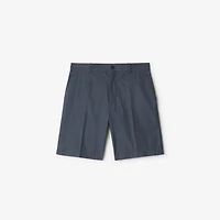 Cotton Chino Shorts in Magnet - Men | Burberry® Official