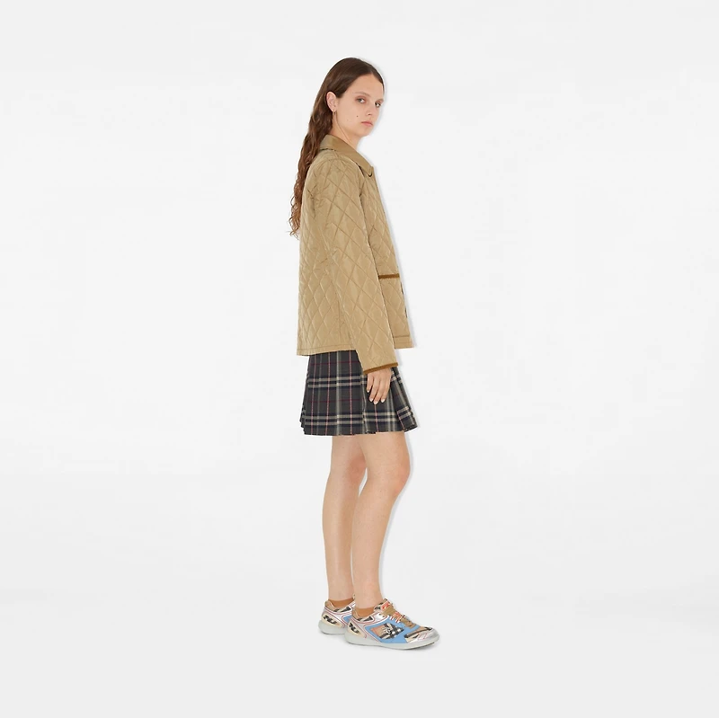Quilted Nylon Jacket in Flax/sand - Women | Burberry® Official