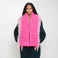 Alpaca Wool Blend Happy Scarf in Bow pink/jam pink | Burberry® Official