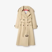 Long Gabardine Fitzrovia Trench Coat with Warmer in Limestone beige - Women, Wool | Burberry® Official