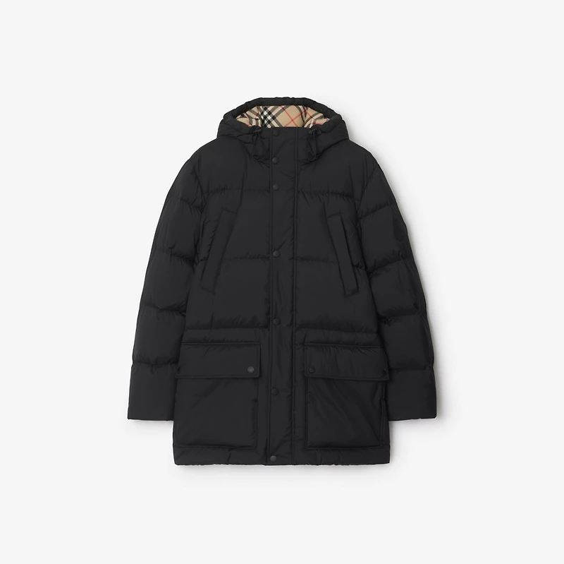 Hooded Puffer Jacket in Black - Men | Burberry® Official