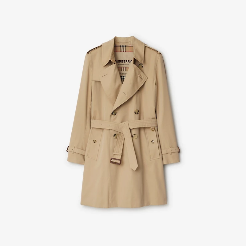 Mid-length Kensington Heritage Trench Coat in Honey - Men, Cotton Gabardine | Burberry® Official