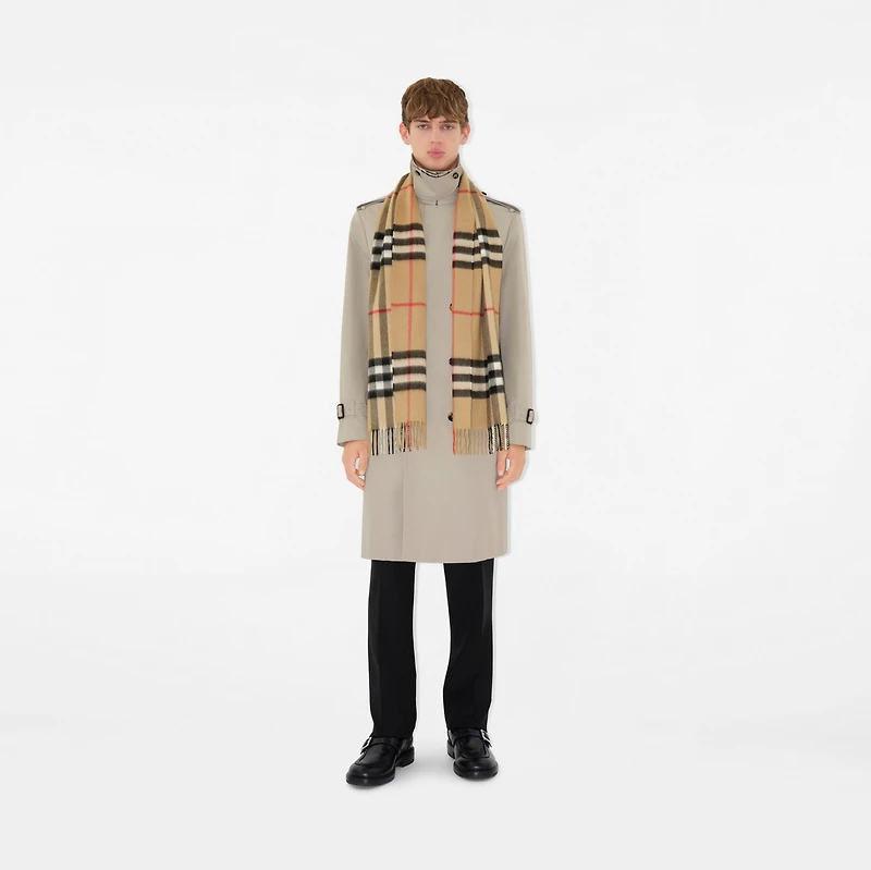 Check Cashmere Scarf in Archive beige | Burberry® Official