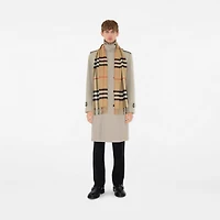 Check Cashmere Scarf in Archive beige | Burberry® Official