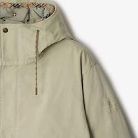 Detachable Warmer Nylon Blend Parka in Hunter beige - Men | Burberry® Official